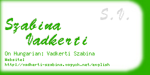 szabina vadkerti business card